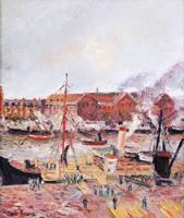Hugues Claude Pissarro CARGOTS A QUAI D'APRES CAMILLE Painting - Sold for $11,520 on 10-10-2026 (Lot 510).jpg